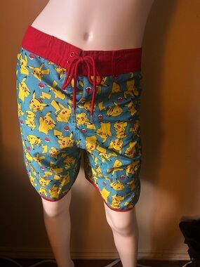Pokemon Pikachu Swim Shorts - Yellow, Blue & Red